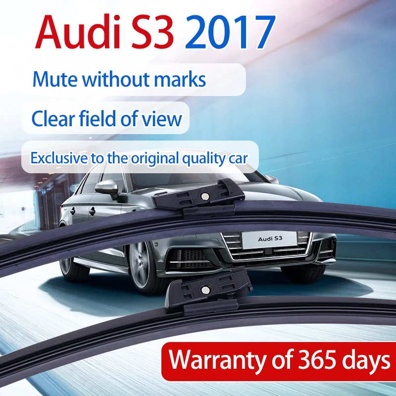 

ShangKeWen Car Boneless Silicone Windshield Wipers Blade For Audi S3 Universal Noise Reduction Soft Rubber Wiper Audi Accessori