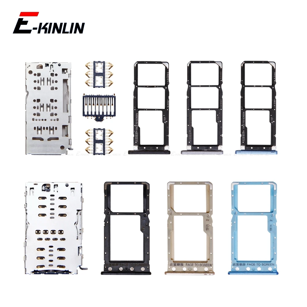 Micro SD / Sim Card Tray Socket Adapter For XiaoMi Redmi S2 7A 6A Connector Holder Slot Reader Container Parts