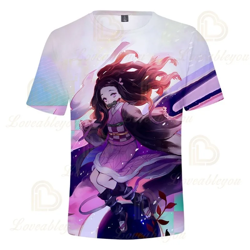 

Japan Anime Demon Slayer T Shirts Fashion New Summer Men's Short Sleeve T-shirt Casual 3D Print Rock Tshirt Clothing