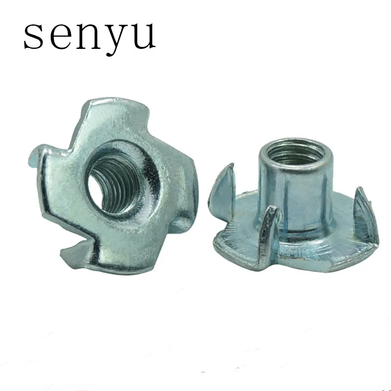 LUHUICHANG 20 шт. M4 M5 M6 M8 M10 M12 оцинкованная гайка с четырьмя когтями спикер t-гайка глухая