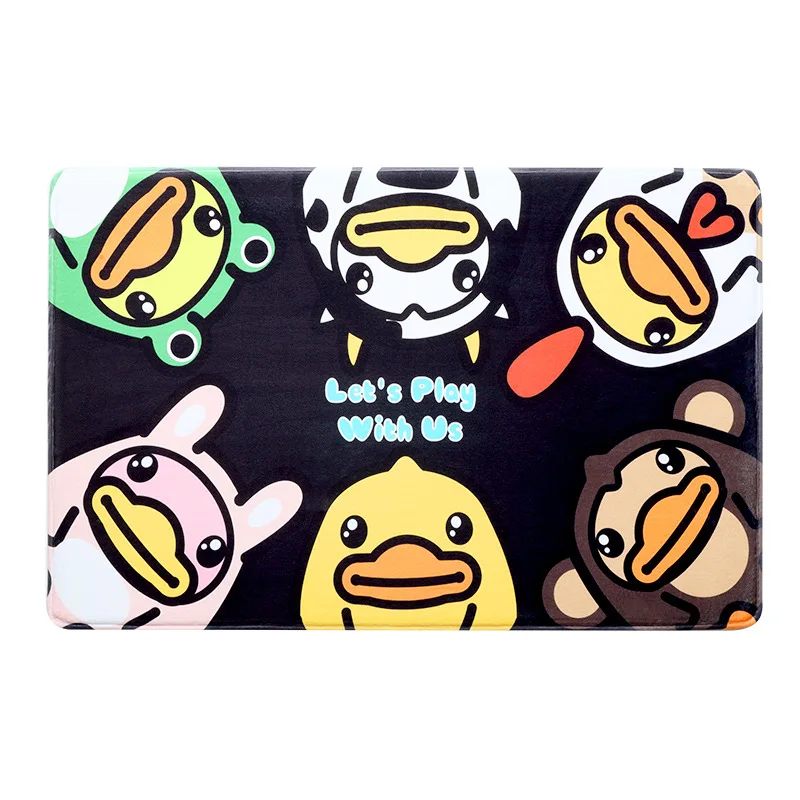 

Edamame Cartoon Yellow Duck Toilet Bathroom Absorbent Floor Rug Household Bedroom Non-slip Door Mat Children's Room Door Mat