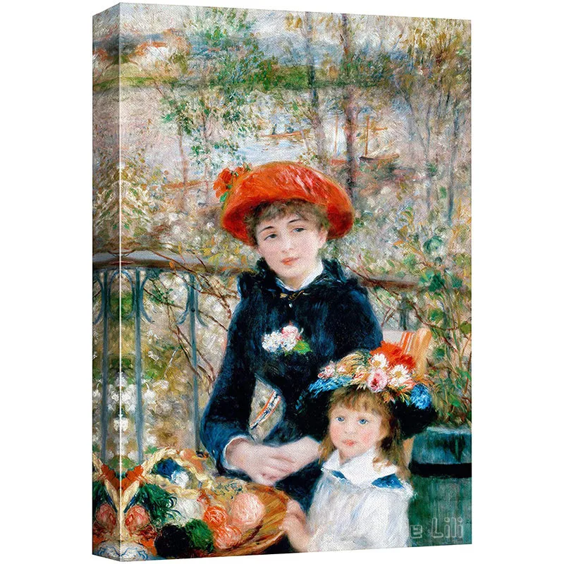 

Two Gils On The Terrace Canvas Print Wall Art Famous Painting Home Decoration