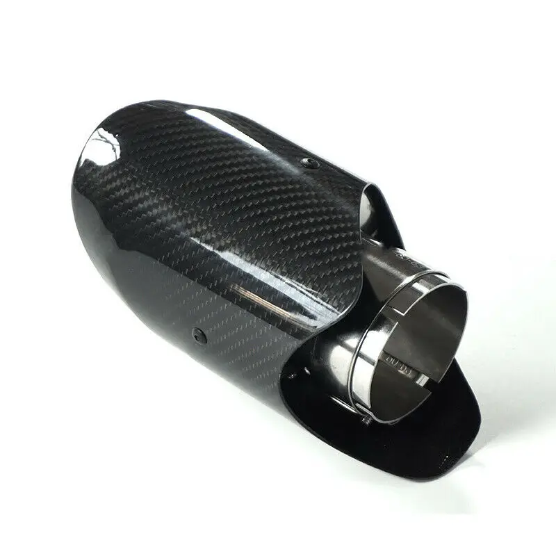 Модель 2019 глянцевый Наклонный наконечник выхлопной трубы из углеродного волокна