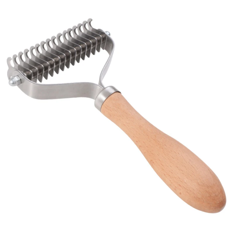 Расческа из нержавеющей стали для домашних животных двухсторонняя щетка