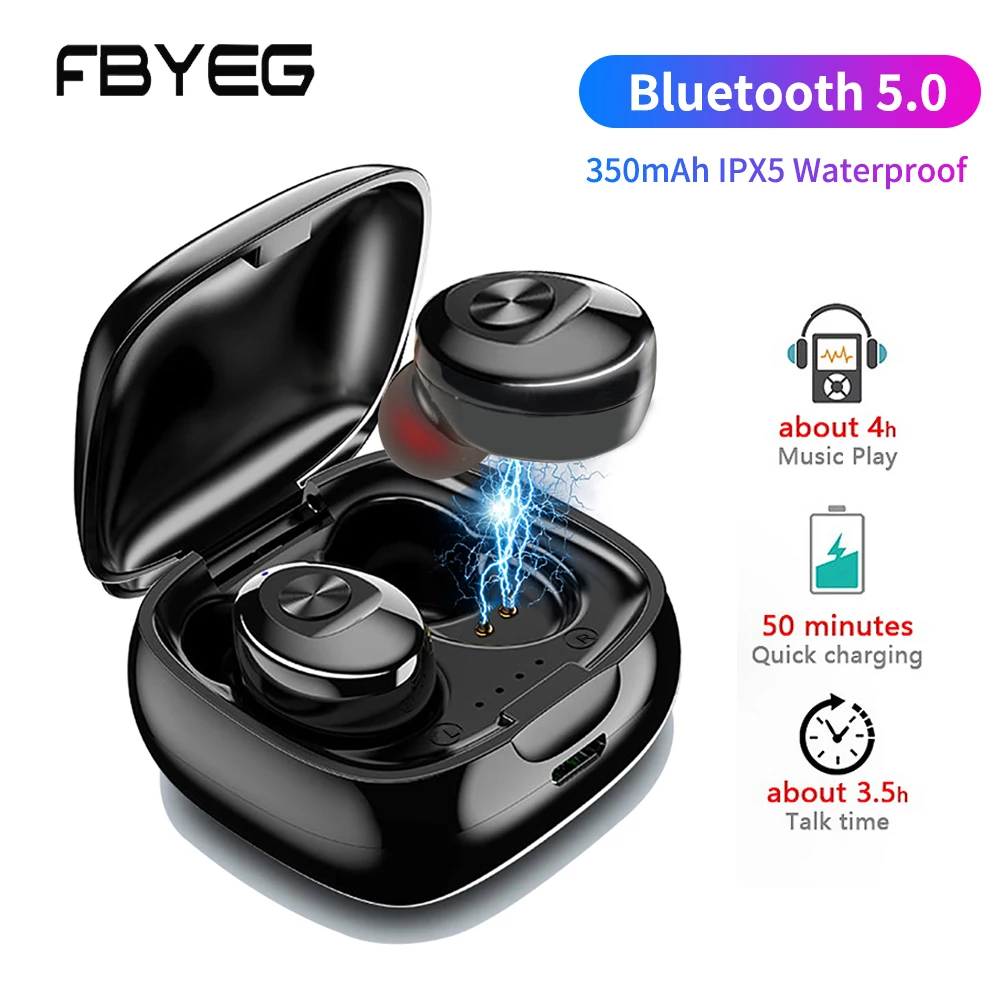 FBYEG,, XG12, TWS, Bluetooth 5,0, наушники, беспроводные наушники, стерео, бас, наушники, HIFI, спортивные наушники с микрофоном для телефона