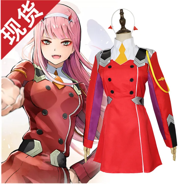 Костюм для косплея 02 Zero Two DARLING in the FRANXX женский костюм DFXX полный комплект платье