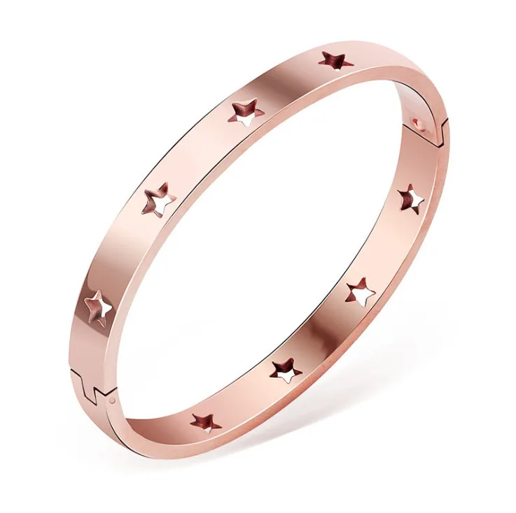 Rose Gold Silver Cuff Bangle Star Fashion Women Jewelry Gift Bracele Love Heart CCBT99-S | Украшения и аксессуары