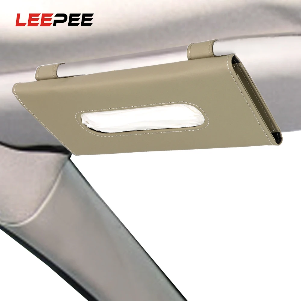 Универсальный автомобильный органайзер для салфеток LEEPEE из искусственной кожи