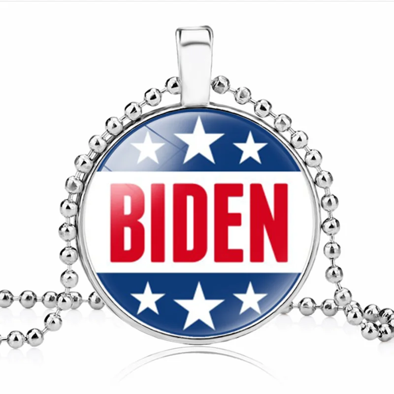 

New American President Vote Charms Popular Enamel Alloy Fashion Long Chians Necklace xy2020