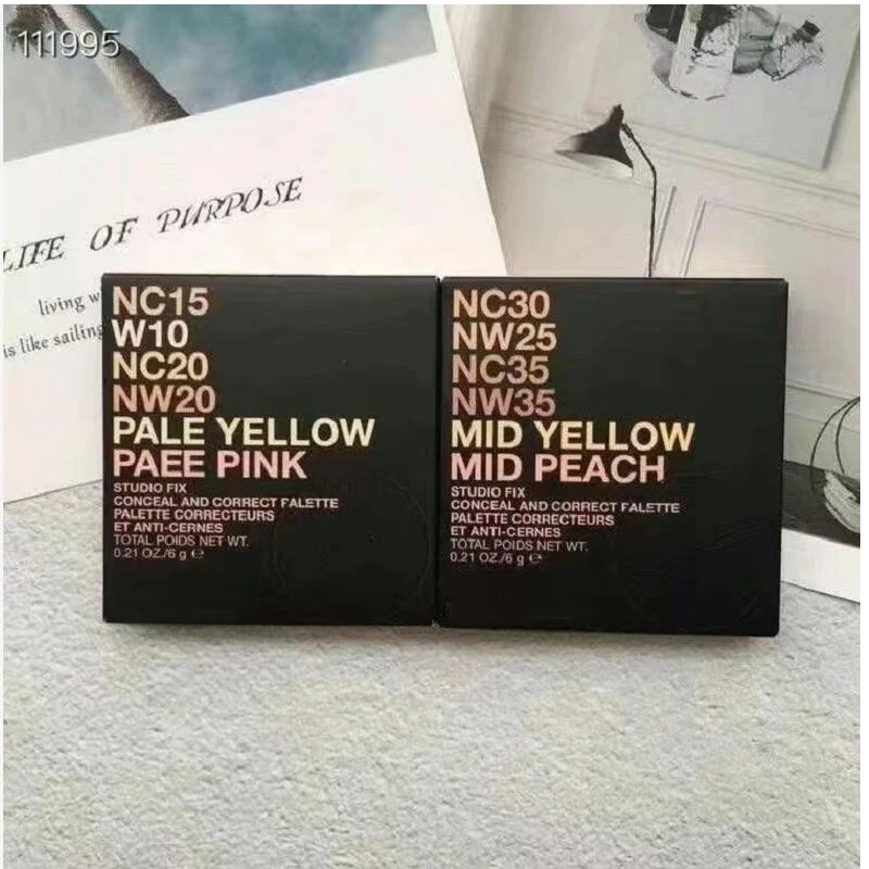 

Studio Makeup Fix Light NC15/W10/NC20/NW20 and Medium NC30/NW20/NC35/NW35 Conceal Concealer Palette 6G