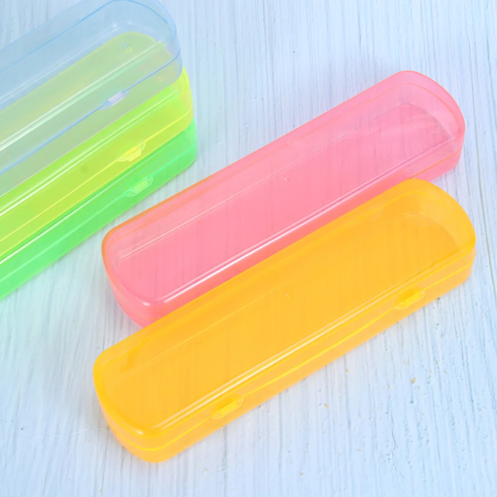 

5pcs Portable Candy Color Toothbrush and Toothpaste Storage Travel Wash Case PP Transparent Holder Box for Camping (Ye