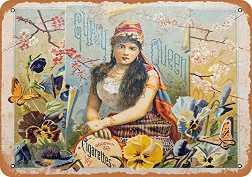 

Gypsy Queen Cigars Retro Street Sign Household Metal Tin Sign Bar Cafe Car Motorcycle Garage Decoration Supplies12 X 8 Inch