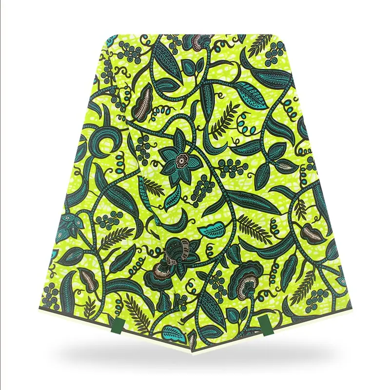 

High Quality African Style Ankara Wax Dye Printed Fabric Cotton 100%Soft Wedding Dress Materials For Sewing By The Yards V-L 58