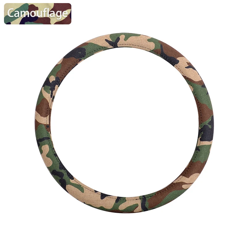 Автомобильный мультяшный льняной чехол на рулевое колесо автомобильные чехлы