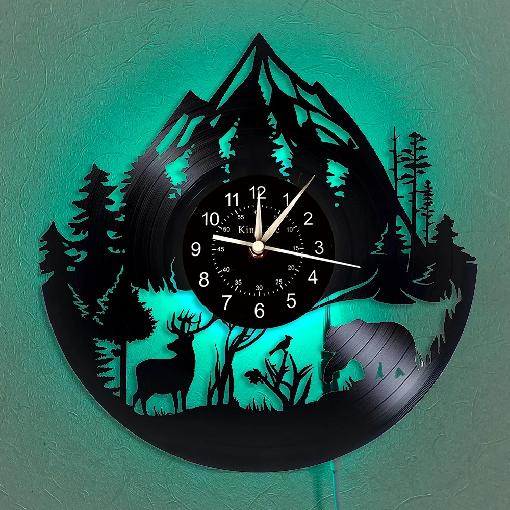 

Дикий лесных животных виниловых пластинок часы | Настенные часы с животными, послужат прекрасным подарком для любителей природы-| Домашний ...