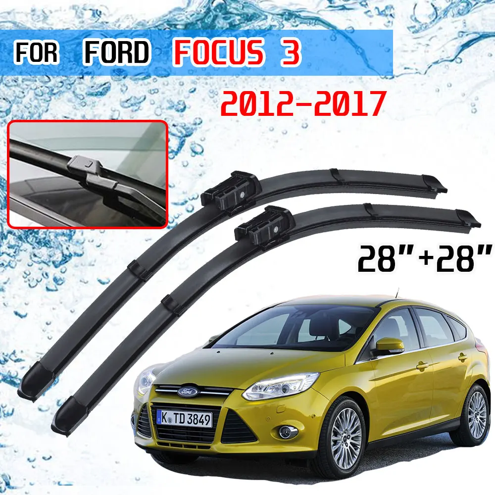 For Ford Focus 3 2012 2013 2014 2015 2016 2017 MK3 Accessories Car Front Windshield Windscreen Wiper Blades Brushes Cutter