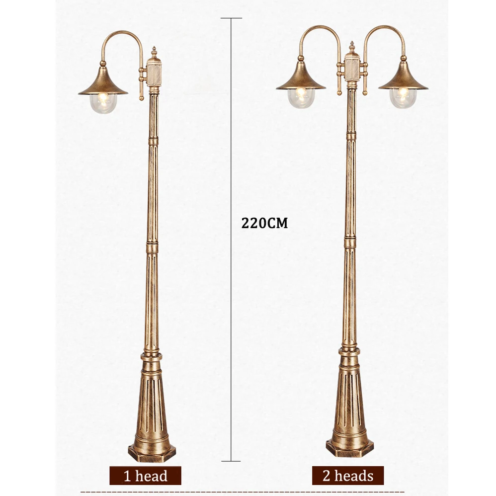 (H≈ 2 м) в европейском стиле литье под давлением алюминиевых сад лампа двор дома