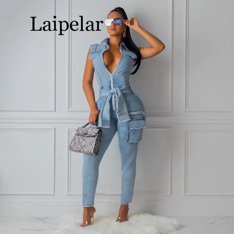 

Женские джинсовые комбинезоны, Длинные Сексуальные облегающие осенние уличные Комбинезоны для женщин, вечерние Клубные комбинезоны 2020