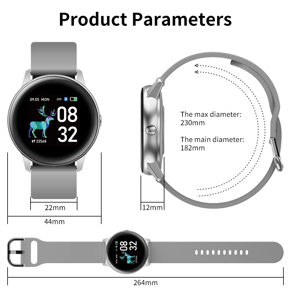 

Smart Watch Women 2021 R3 Ip68 Waterproof Men'S Sport Smartwatch Woman Heart Rate Fitness Women'S Watches