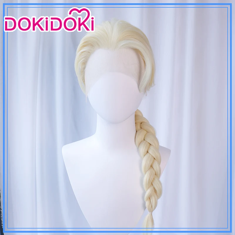 Женский парик для косплея Эльзы dokidock-SR термостойкий из термостойкого волокна со