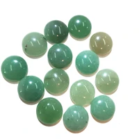 natural stone green aventurine cabochon beads 6 8 10mm round no hole loose bead for jewelry making diy ring necklace accessories