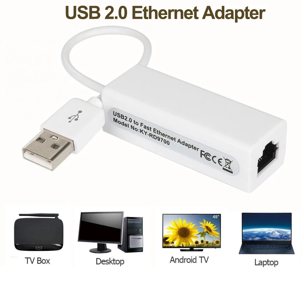 USB Ethernet Adapter 10Mbps Network Card RJ45 C Lan For Windows 7/8/10 Laptop Computer D9700 Wired Internet Cable | Компьютеры и офис