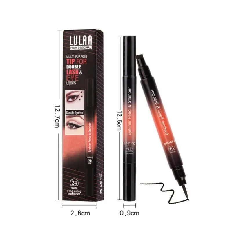 1 шт. жидкая подводка для глаз с двойным уплотнением водостойкая стойкая Черная