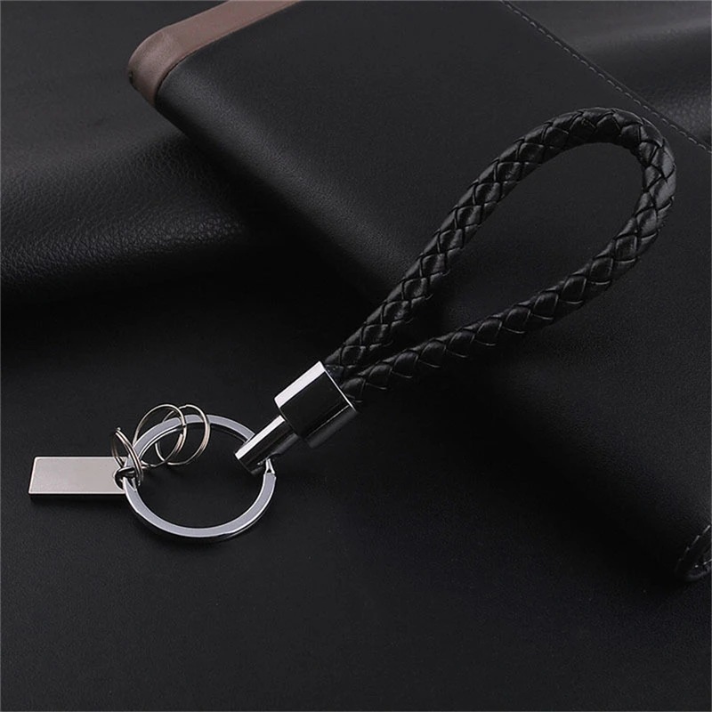 

New Fashion Men Leather Key Chain Ring Keyfob Car Keyring Keychain Gift