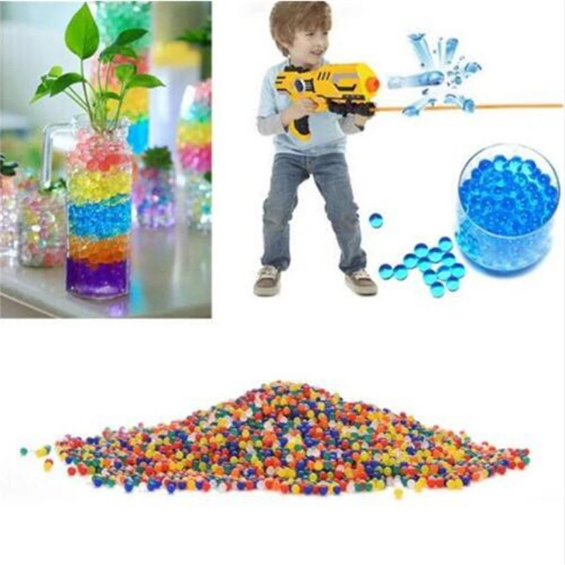 100pcs flower Crystal Soil Water Beads Hydrogel Gel Polymer Seeds Flow Mud Grow Ball Orbiz Growing Bulbs Children Toy | Дом и сад