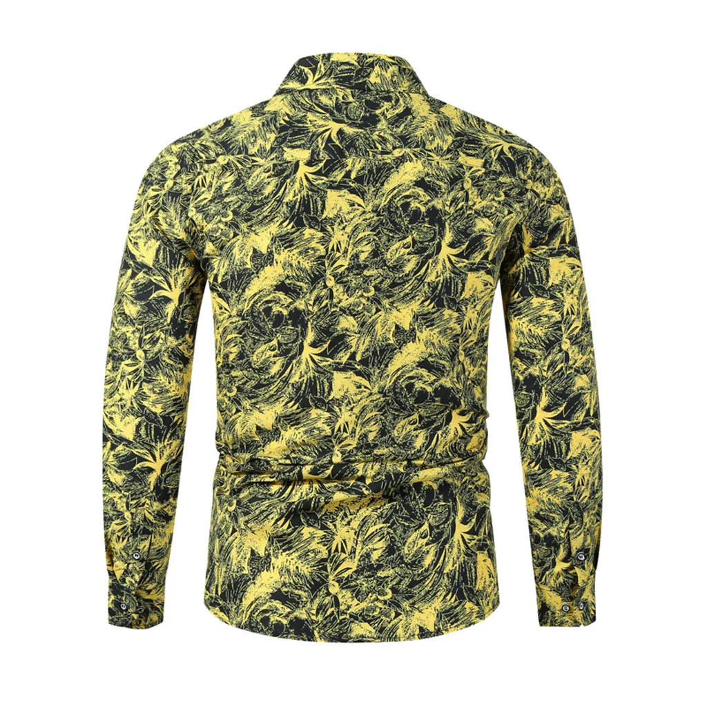 SAGACE Сексуальная мужская осенне зимняя повседневная тонкая рубашка с длинными