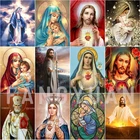 Алмазная вышивка с изображением Иисуса, Набор для вышивки крестиком из круглых и квадратных страз, украшение для дома