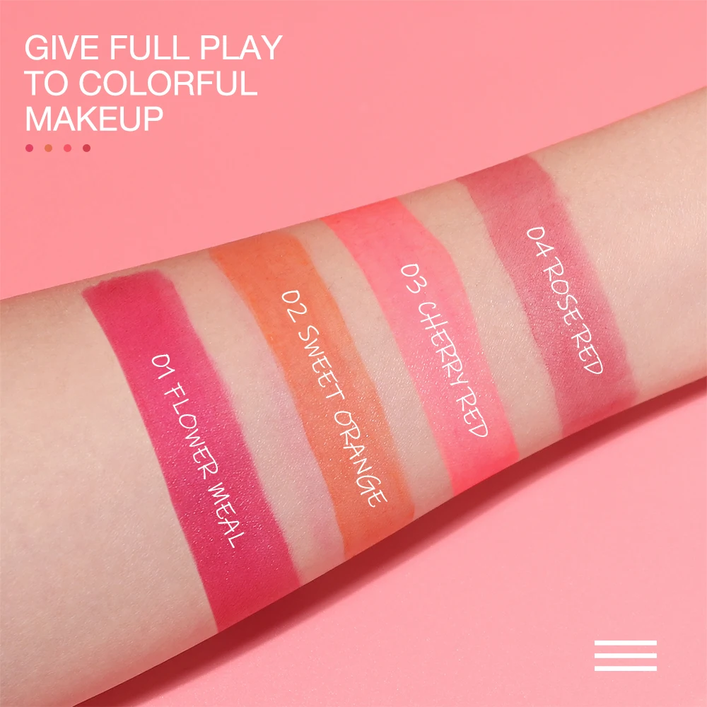 O.TWO.O 2 In 1 Lip Gloss &amp Liquid Blusher Double Effect Long Lasting Waterproof Soft Silky Smooth Lipstick Official Products |