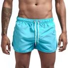 Мужские пляжные шорты, однотонные дышащие спортивные штаны, для бега, серфинга, для лета, 2021