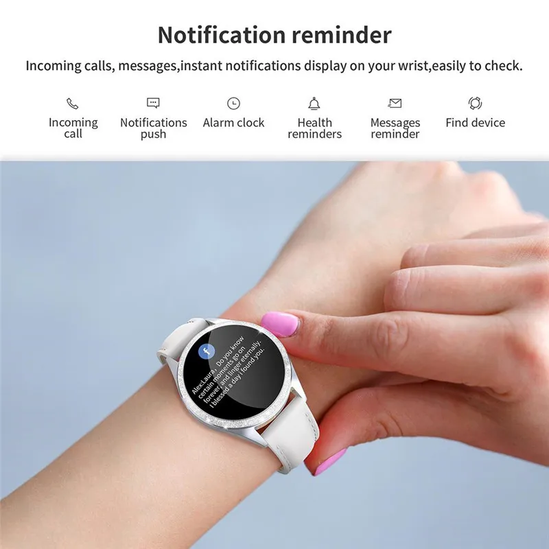 KW20 Водонепроницаемый дамы Smartwatch Модные Смарт часы с монитором сердечного ритма