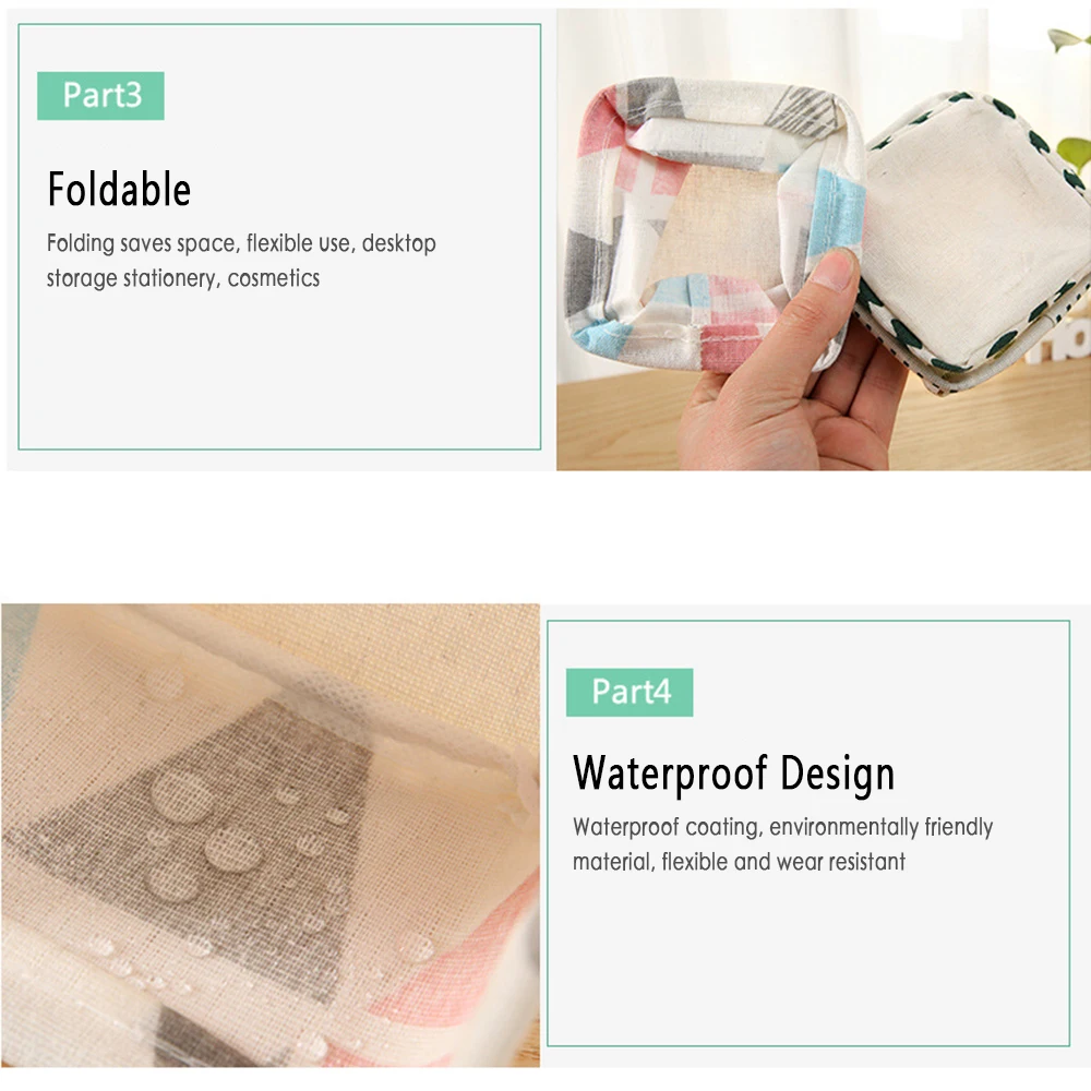 1 шт складной настольный корзина для хранения всякой всячины макияж ящик милый