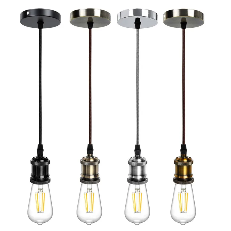 

E26/E27 Retro Pendant Light Base Cafe Living Room Ceiling Lamp Bulb Adapter Holder Socket Base AC110-240V