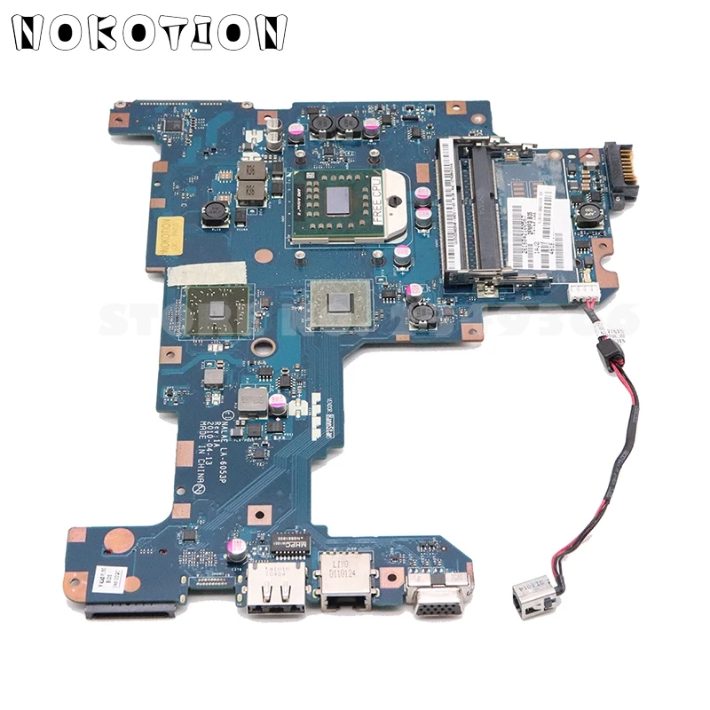NOKOTION K000103980 основная плата для Toshiba Satellite L675 L675D материнская плата для ноутбука NALAE LA-6053P HD3200 DDR3 разъем s1 Бесплатный процессор