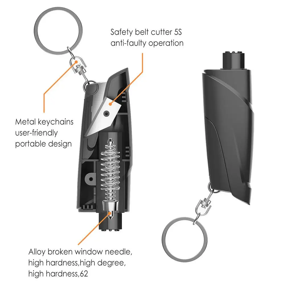 

Self Defense Stab Window Breaking Hammer Keychain Sea tbelt Cutter For Security Anti Cut Tshirt Protection Itself Anti Cut 2021