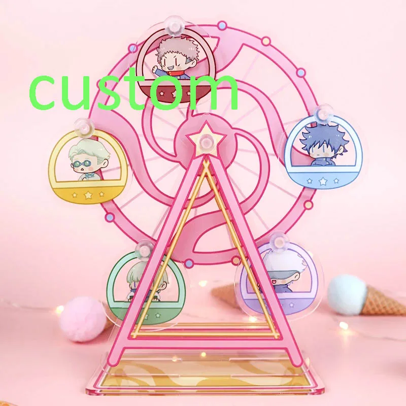 

Custom Rotatable Ferris Wheel Windmill Acrylic Stand Model Plate Funny Toy Tabletop Decor Cosplay For Party guest