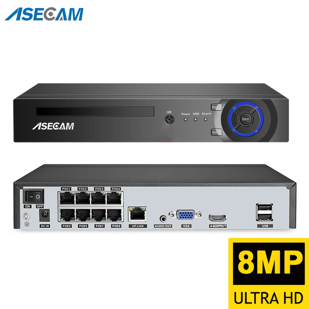 

Super 8MP H.265 POE NVR Video Recorder IP Camera CCTV System ONVIF Network Face Detect P2P Video Surveillance Camera