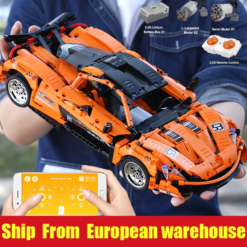 Ешина 2020 приложение RC автомобиля совместимый с Iphone MOC 16915 McLaren P1 мотор Функция