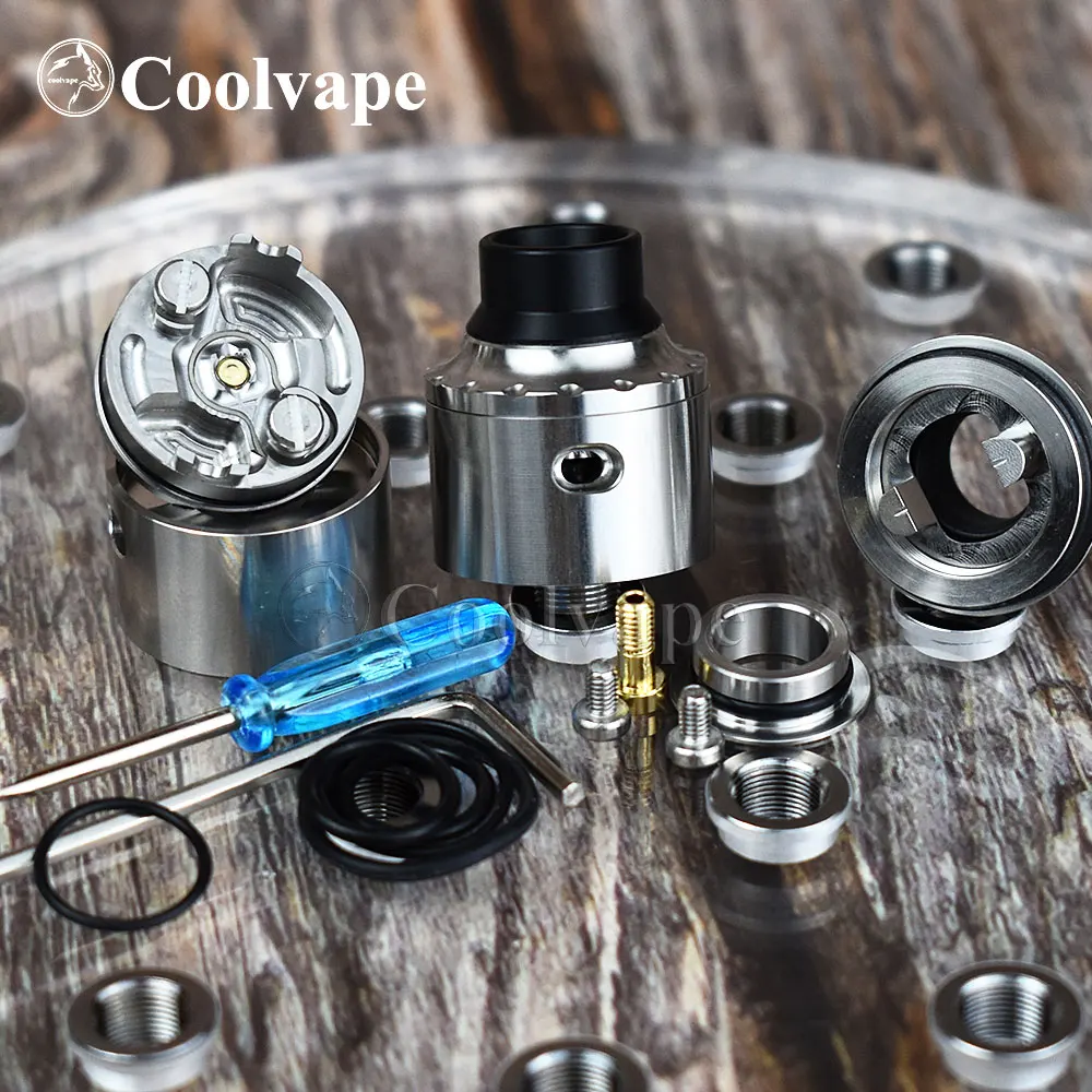 

coolvape Hellfire Maverick rda 22mm RDA 316ss Single Coil rda air flow control design with bf pin Atomizer RDA vs la dripper rda