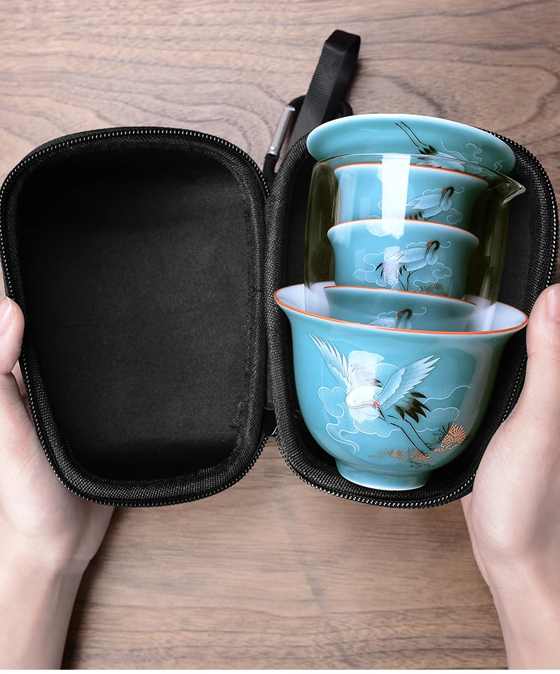 Синий и белый фарфор Gaiwan чай, гайвань комплект древней китайской глазурь Цзиндэчжэнь Чай набор чайная чашка для различных Чай