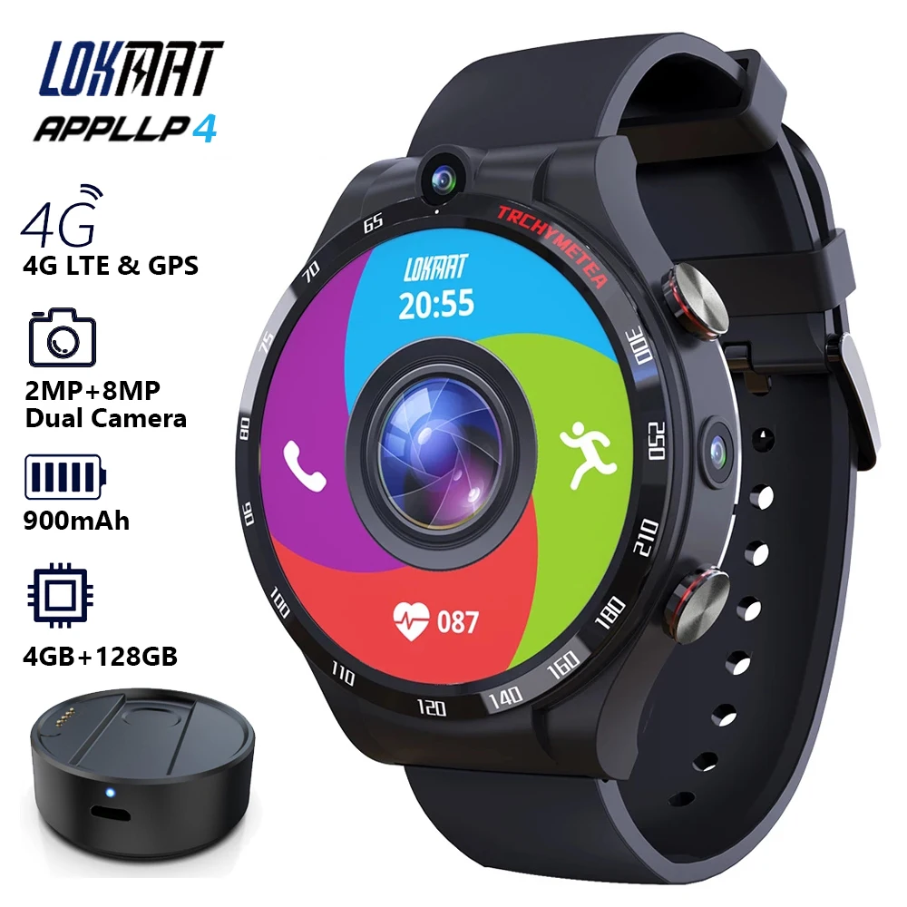 Смарт часы LOKMAT Apple Watch 4 Android 10 7 Wi Fi двойная камера|Смарт-часы| |