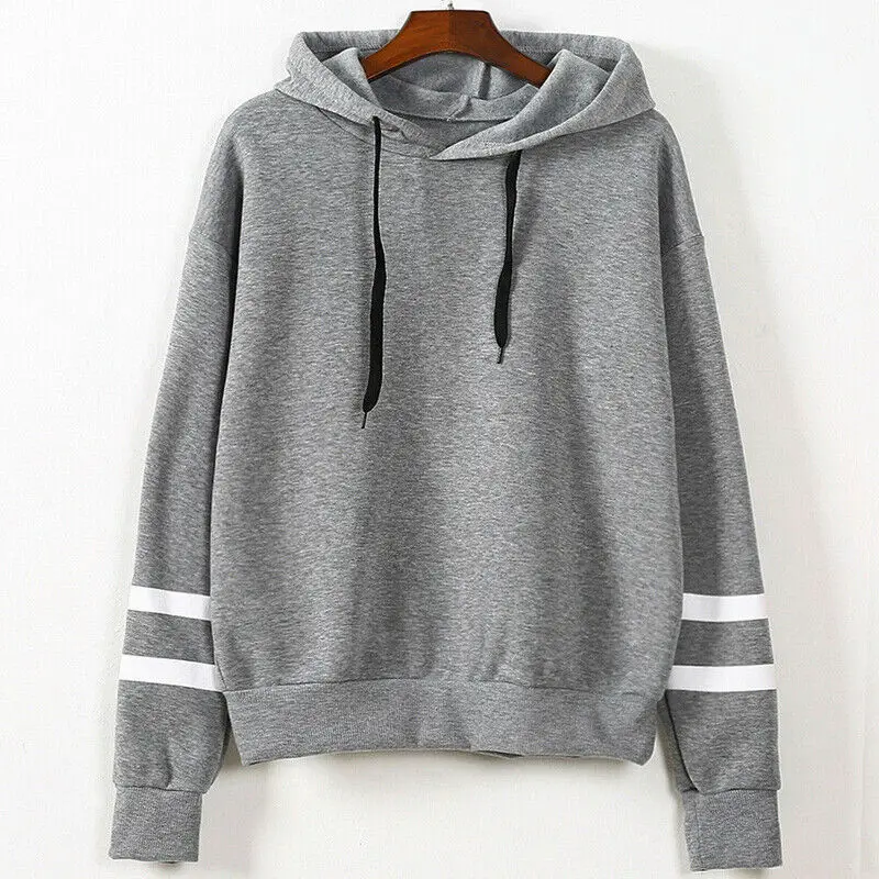 MeiHuiDa New Style Fashion Women Long Sleeve With Hat Hoodie Solid Jumper Hooded Pullover Top Patchwork