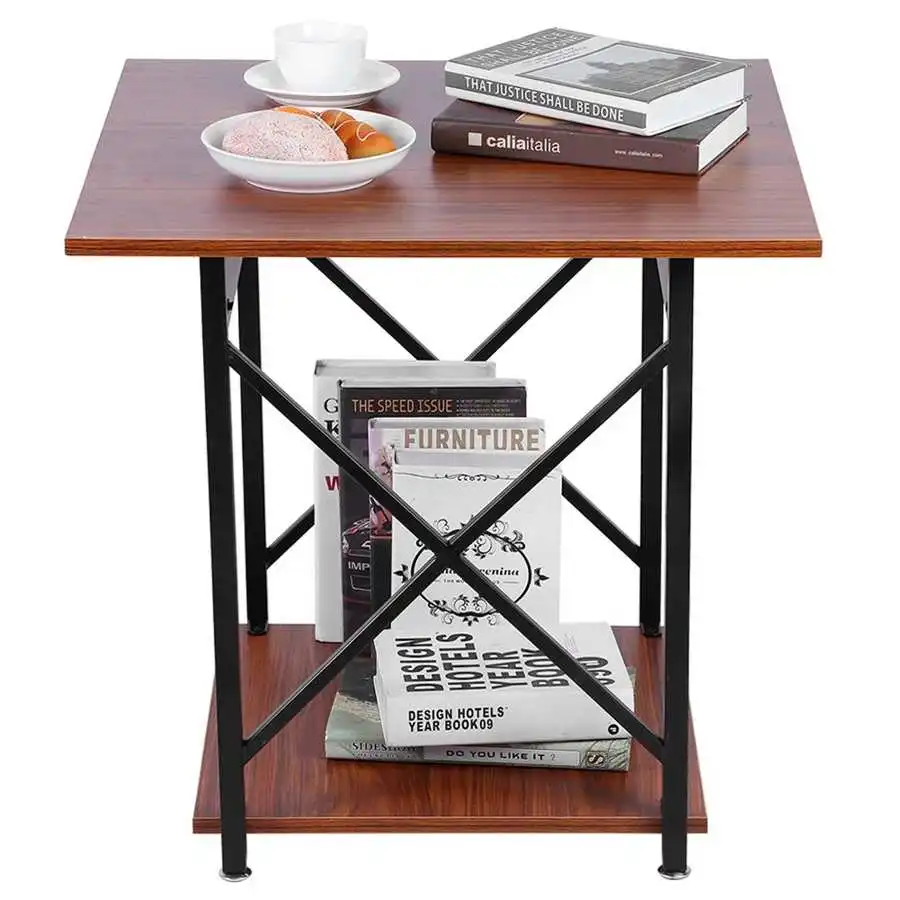 Прикроватный столик из кованого железа в стиле ретро маленький чайный для