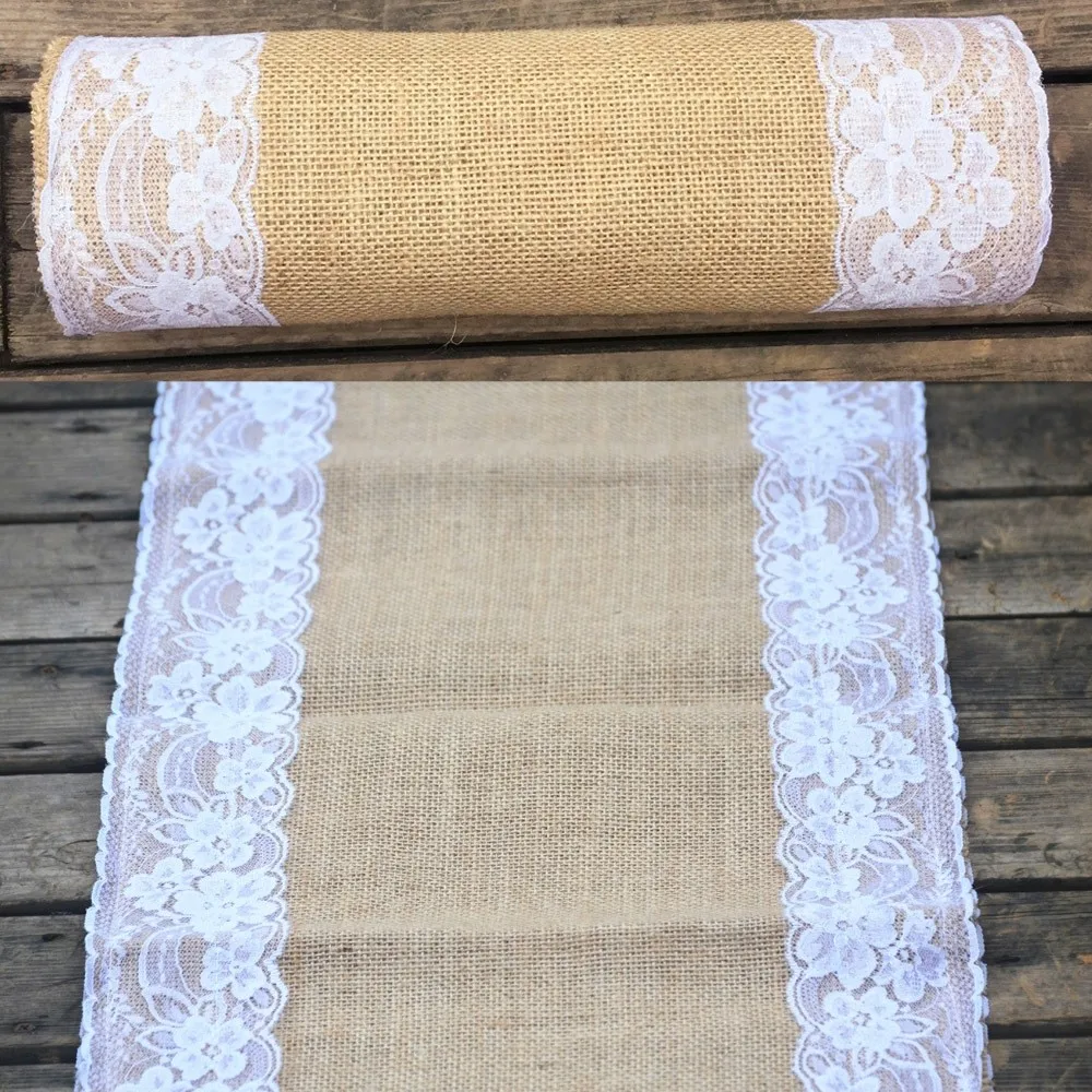 275x30 см винтажный джутовый льняной стол для украшения стола флаг натуральный джут