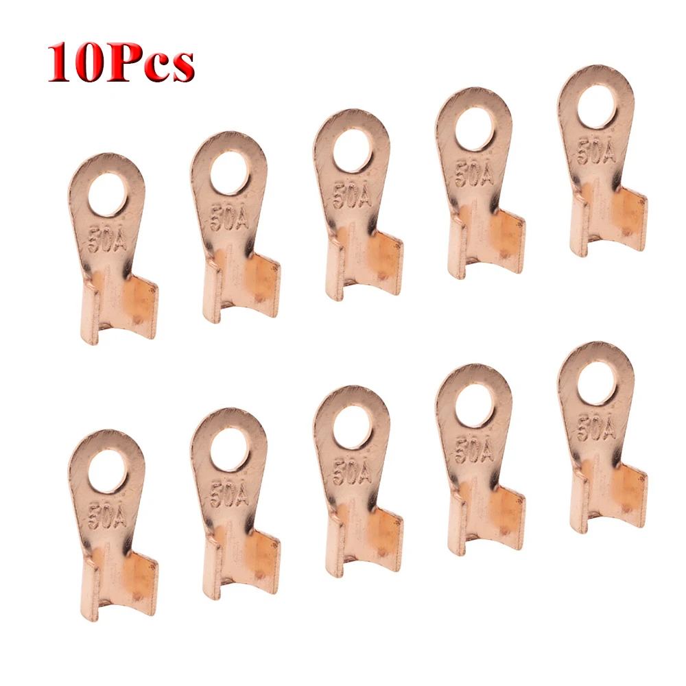 

OT-60A 80A 100A 150A Red Copper Wire Naked Battery Cable Connector Circular Terminals Splice Ring Terminal Lugs