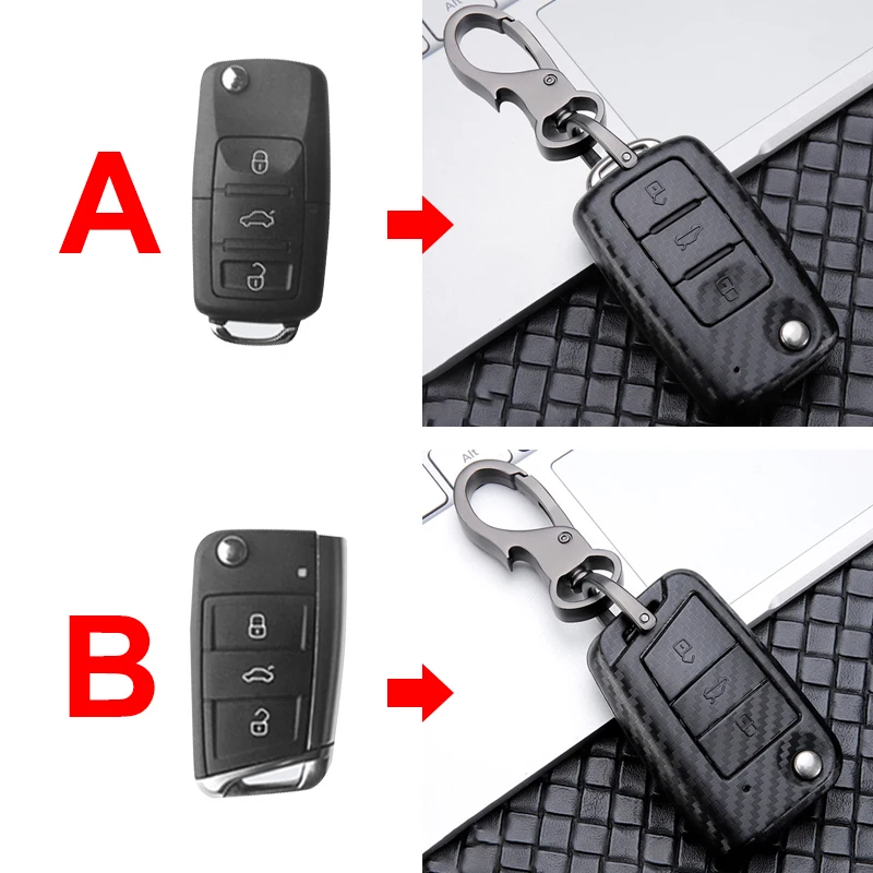 Чехол для ключа автомобиля VW Volkswagen Golf Bora Jetta POLO GOLF Passat GTI R MK7 TiguanTouran Scirocco Skoda Octavia A5
