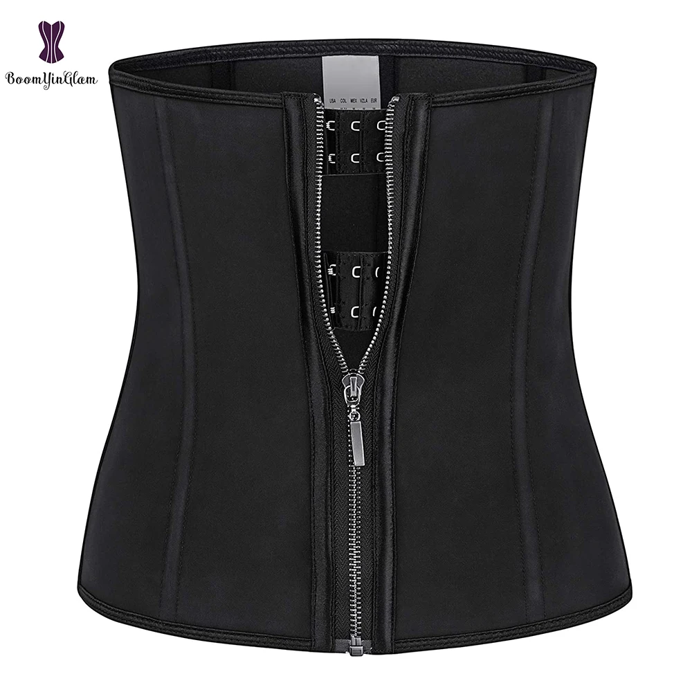 

Fajas Colombianas Zipper And Hooks Latex Waist Trainer Weight Loss Cincher Corset Shaper